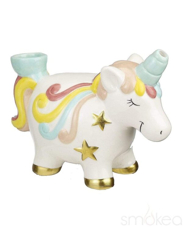 SMOKEA Ceramic Unicorn Pipe | Unqiue Glass Pipes | Marijuana Pipes