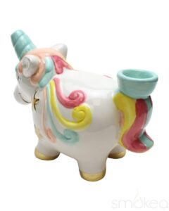 SMOKEA Ceramic Unicorn Pipe | Unqiue Glass Pipes | Marijuana Pipes