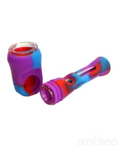 SMOKEA Silicone/Glass 2-in-1 Pipe & Chillum | Marijuana Pipe | Pipes