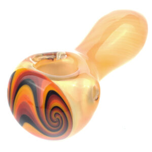 Mini Fumed Glass Swirl Spoon Pipe | Weed Bowl For Sale | Free NZ Shipping
