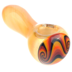 Mini Fumed Glass Swirl Spoon Pipe | Weed Bowl For Sale | Free NZ Shipping