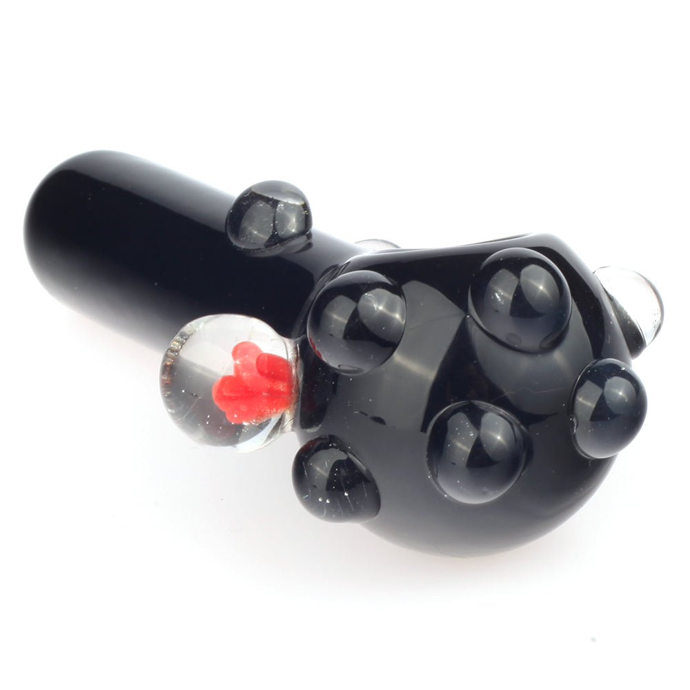 Black Glass Spoon Pipe Marble Grips | Pipes For Sale | Free NZ Shipping