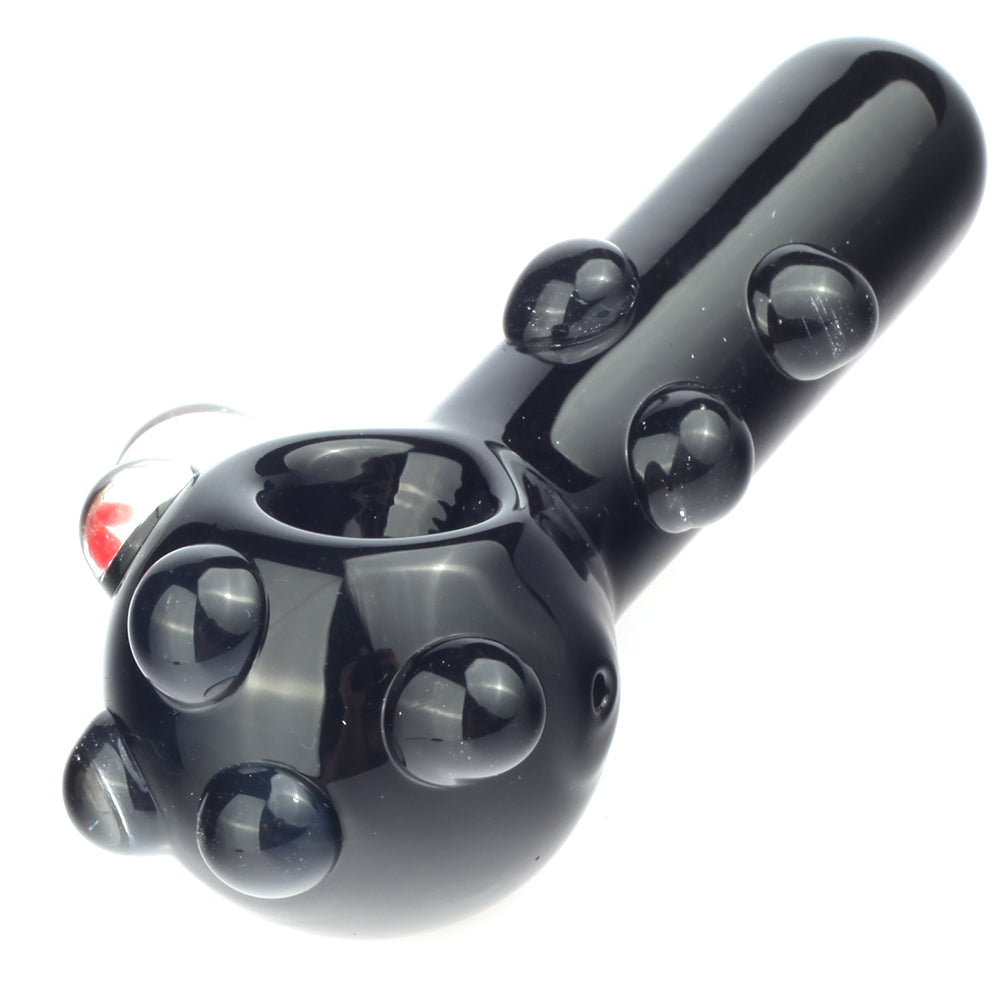 Black Glass Spoon Pipe Marble Grips | Pipes For Sale | Free NZ Shipping