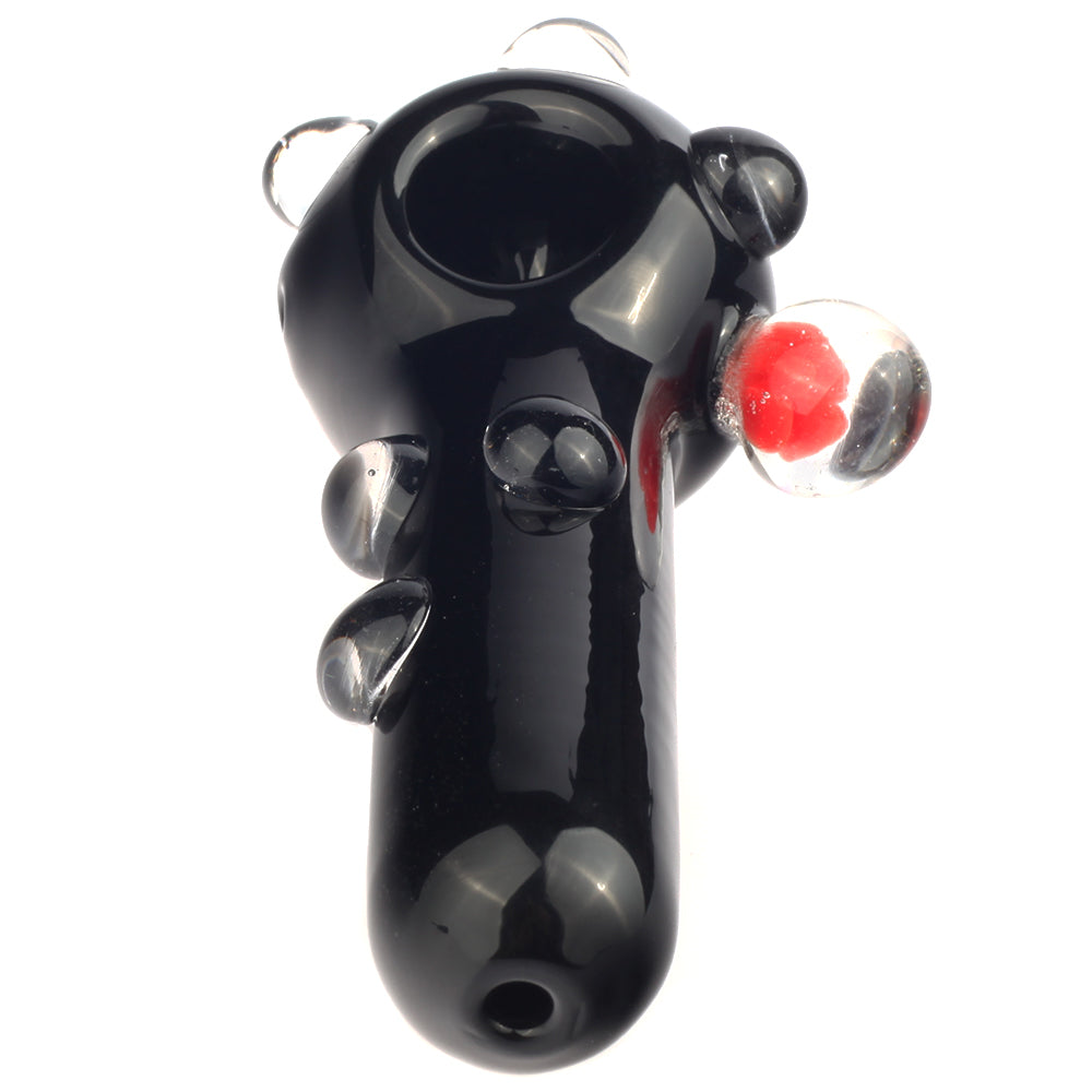 Black Glass Spoon Pipe Marble Grips | Pipes For Sale | Free NZ Shipping