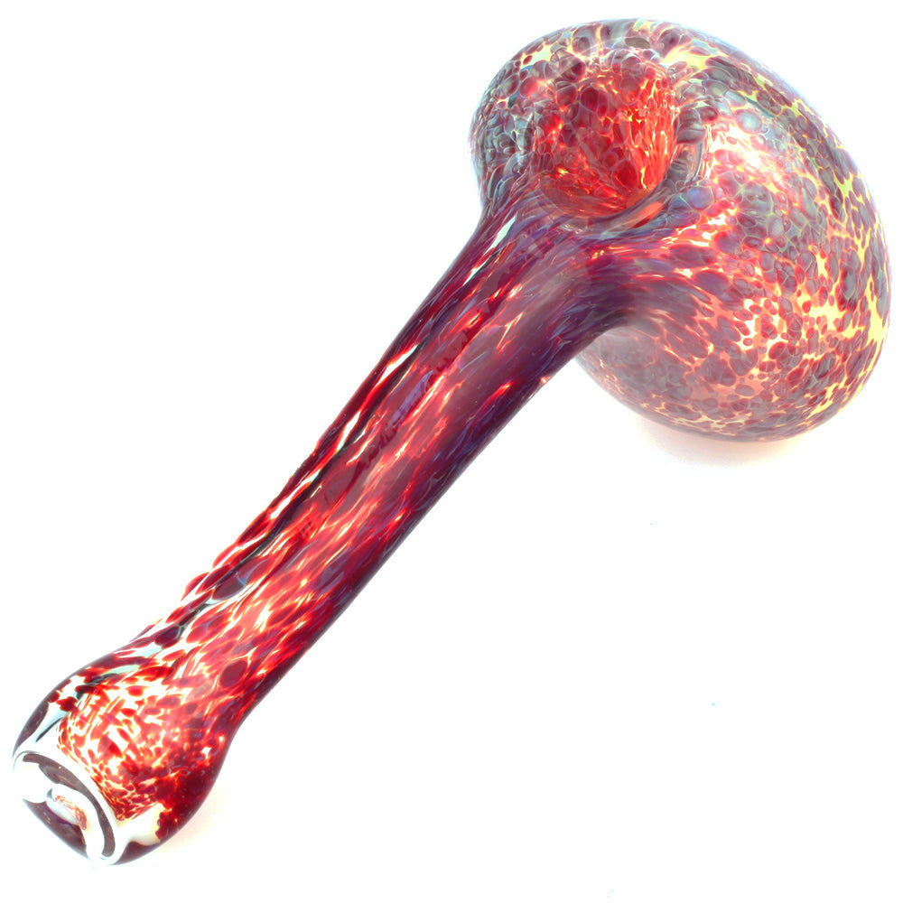 sp-12-062_2_Color_changing_pipe_glass_pipe_spoon_pipe_weed_bowl_bong_Red_Frit_Glass_Hammer_Bubbler_50c46eb2-6fc5-43a2-aa7b-378a38df7e60 Lava Red Frit Glass Hammer Bubbler | Pipes For Sale | Free NZ Shipping