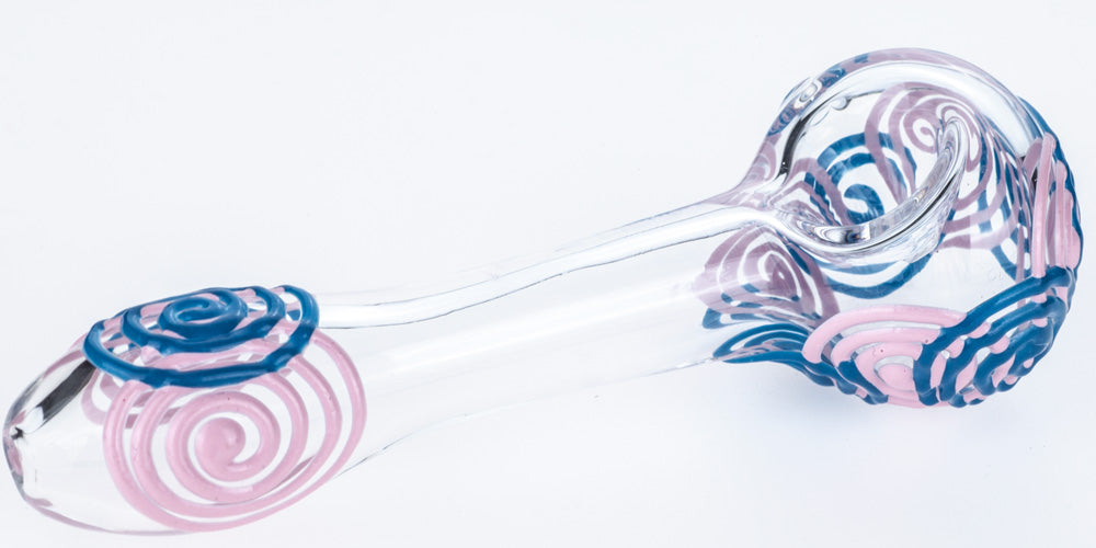 Spiral Glow In The Dark Glass Pipe | Pipes For Sale | Free NZ Shipping