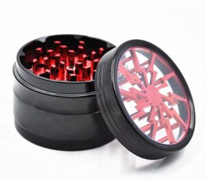 Thunder Blade Novelty Herb Grinder 4-Layer 63 Mm (5 Colors) - Red