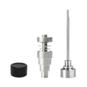 Domeless Titanium Nail/banger W/dabber Carb Cap&silicone Jar Bundle By Morpheus Grow Tech