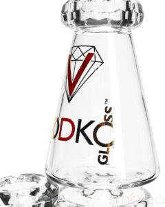 Vodka Glass "Rose Quartz" Diamond Series Bong | Water Pipes For Sale