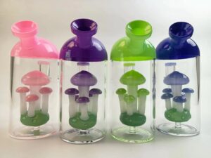 10″ Mushroom Themed Glass Bong