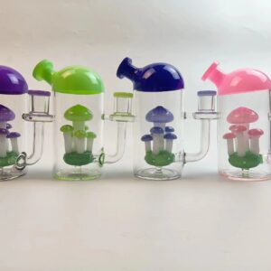 10″ Mushroom Themed Glass Bong