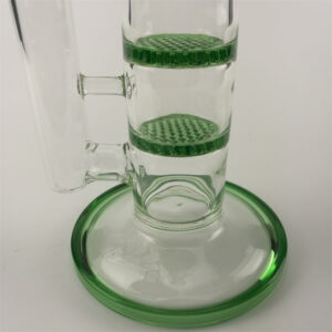 11″ Honeycomb Perc Straight Tube Glass Bong