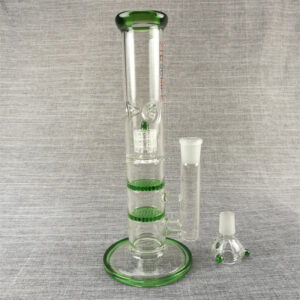 11″ Honeycomb Perc Straight Tube Glass Bong