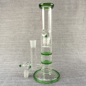 11″ Honeycomb Perc Straight Tube Glass Bong