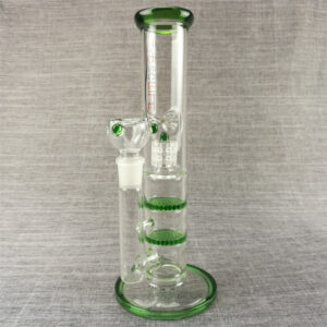11″ Honeycomb Perc Straight Tube Glass Bong