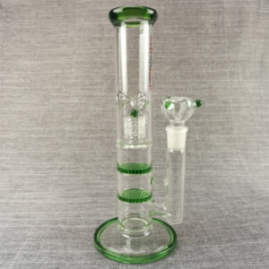 11″ Honeycomb Perc Straight Tube Glass Bong