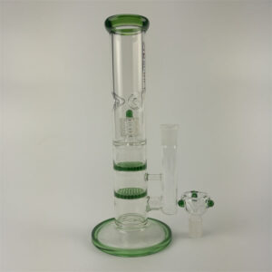 11″ Honeycomb Perc Straight Tube Glass Bong