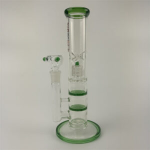 11″ Honeycomb Perc Straight Tube Glass Bong