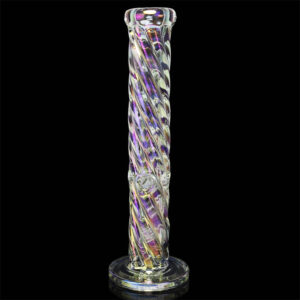 11″ Iridescent Swirl Glass Bong