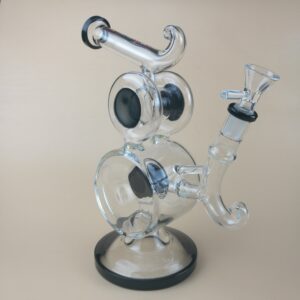 9″ Dual Circle Recycler Glass Dab Rig