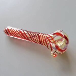 Spiral Glass Spoon Hand Pipe w/ Marble