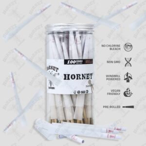 Hornet White Wood Pulp Rolling Cones – 72 Pack