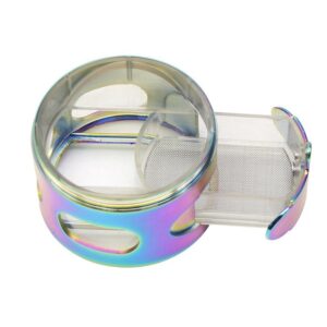 Rainbow Zinc Alloy Weed Grinder w/ Drawer