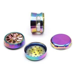 Fan Cover Zinc Alloy Weed Grinder 4 Layer