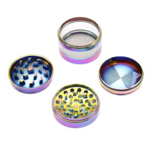 Blade Cover Zinc Alloy Weed Grinder 4 Layer