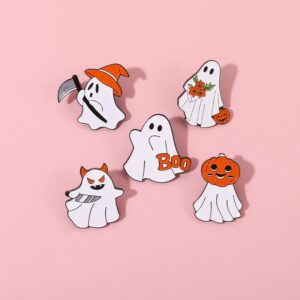 Halloween White Ghost Enamel Pin