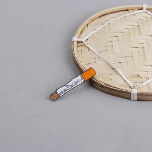 Engraved Cigarette Enamel Pin