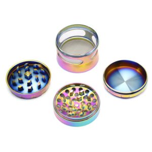 Fan Cover Zinc Alloy Weed Grinder 4 Layer