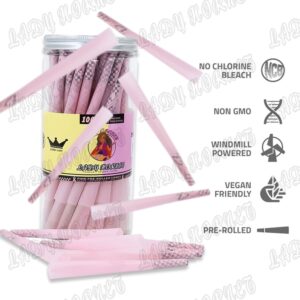 Lady Hornet Pink Wood Pulp Rolling Cones – 102 Pack