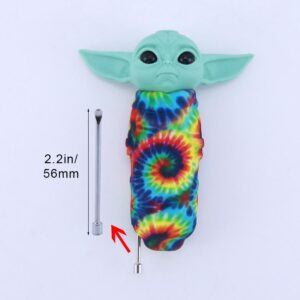 “Baby Yoda” Themed Silicone Smoking Pipe with Random Pattern