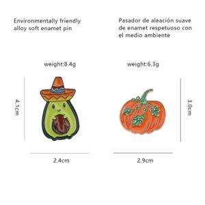 Cute Avocado Pumpkin Enamel Pin