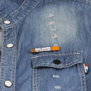 Engraved Cigarette Enamel Pin