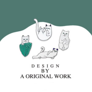 Cartoon Cat Enamel Pin