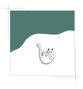 Cartoon Cat Enamel Pin