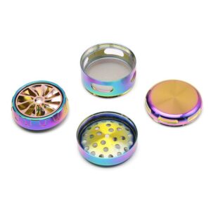 Fan Cover Zinc Alloy Weed Grinder 4 Layer