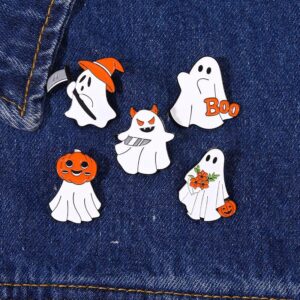 Halloween White Ghost Enamel Pin
