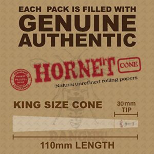 Hornet Natural Wood Pulp Rolling Cones – 72 Pack