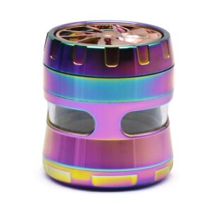 Fan Cover Zinc Alloy Weed Grinder 4 Layer