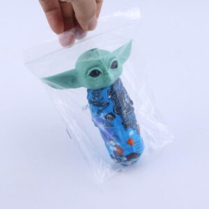 “Baby Yoda” Themed Silicone Smoking Pipe with Random Pattern