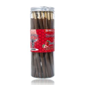 Strawberry Flavored Brown Cigar Skin Pre-Rolled Cones – Pack of 72