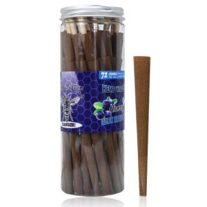 Blueberry Flavored Brown Cigar Skin Pre-Rolled Cones – Pack of 72