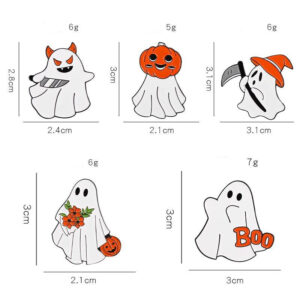 Halloween White Ghost Enamel Pin