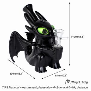 Night Fury Shaped Mini Silicone Water Pipe