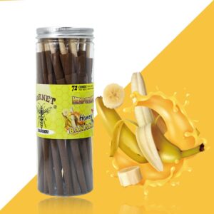 Banana Flavored Brown Cigar Skin Pre-Rolled Cones – Pack of 72