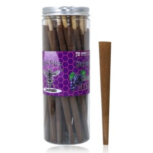 Grape Flavored Brown Cigar Skin Pre-Rolled Cones – Pack of 72