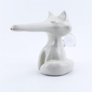 Fox-Shaped Ceramic Water Pipe